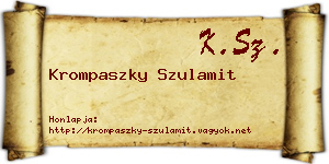 Krompaszky Szulamit névjegykártya